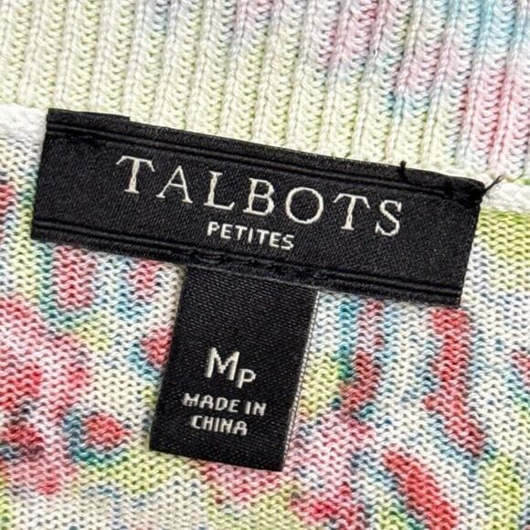 Talbots Petite Womens Colorful Cardigan Sweater Cotton Blend Lightweight sz M P - Picture 16 of 16